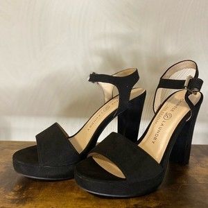 Chinese Laundry Z-Aced micro sued heels; US 7